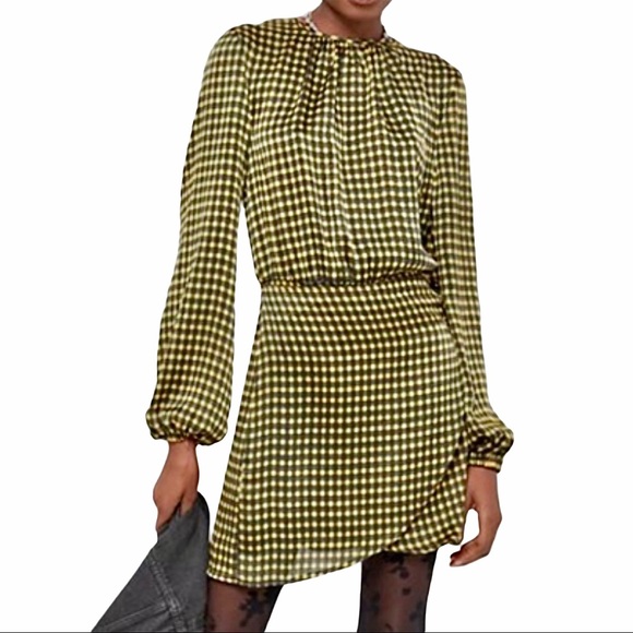 The Fifth Label Dresses & Skirts - The Fifth Label Goldie Check L/Sleeve Mini Dress